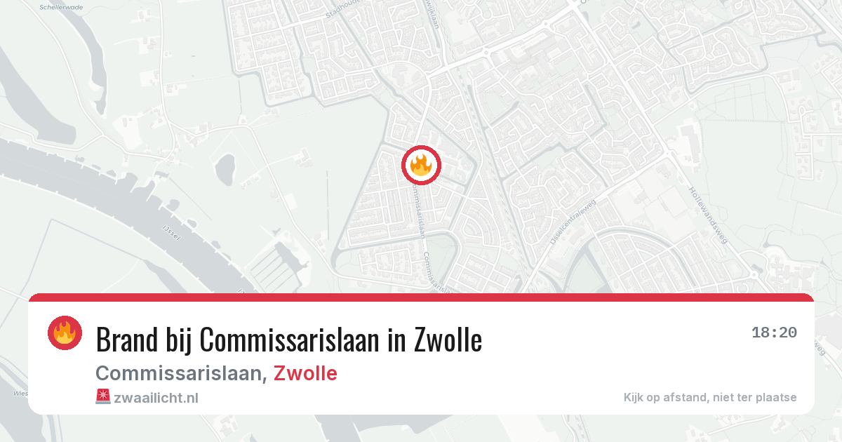 Brand bij Commissarislaan in Zwolle — 10 aug 2026