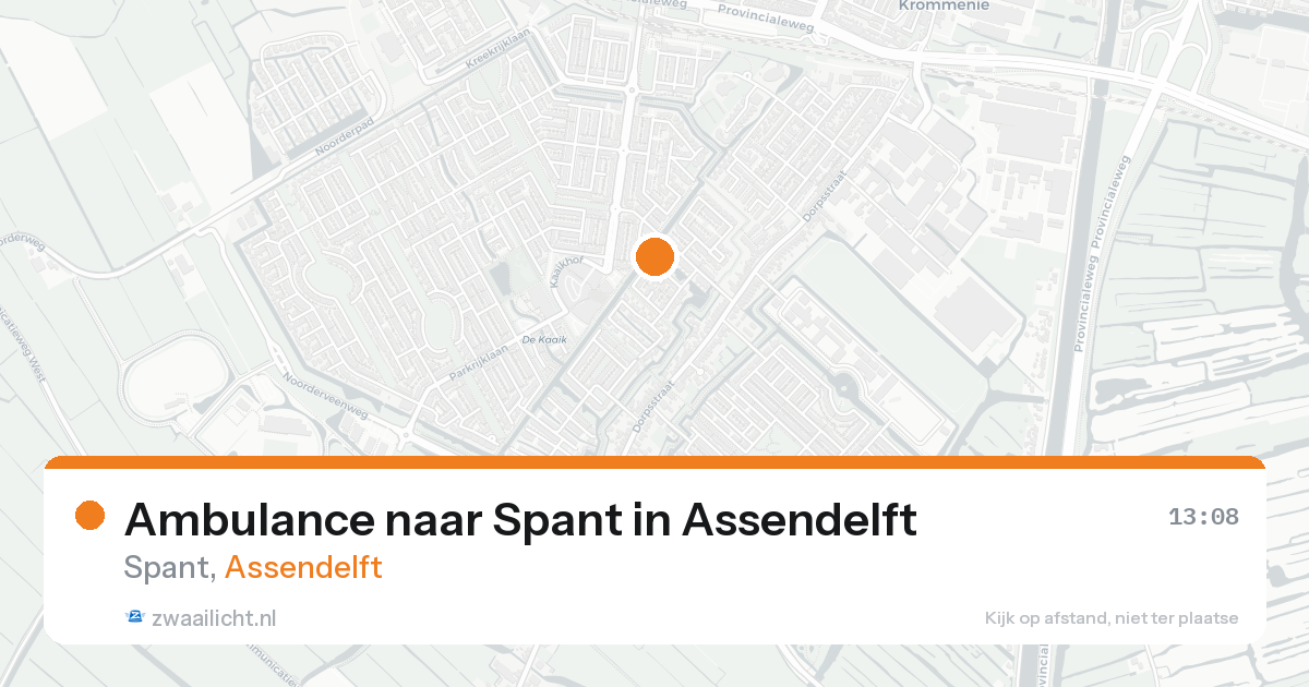 Ambulance naar Spant in Assendelft — 25 mei 2026