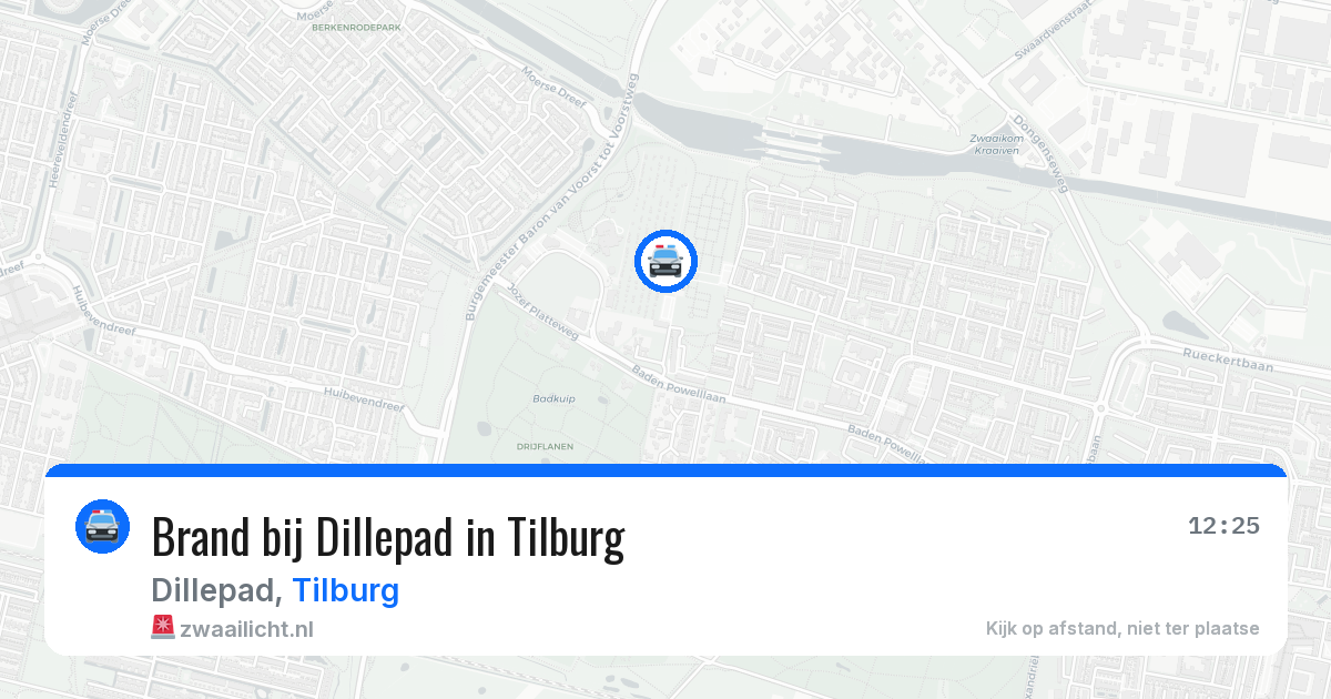 Brand bij Dillepad in Tilburg — 11 mrt 2026
