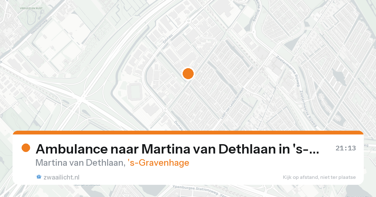 Ambulance naar Martina van Dethlaan in 's-Gravenhage — 15 aug 2026