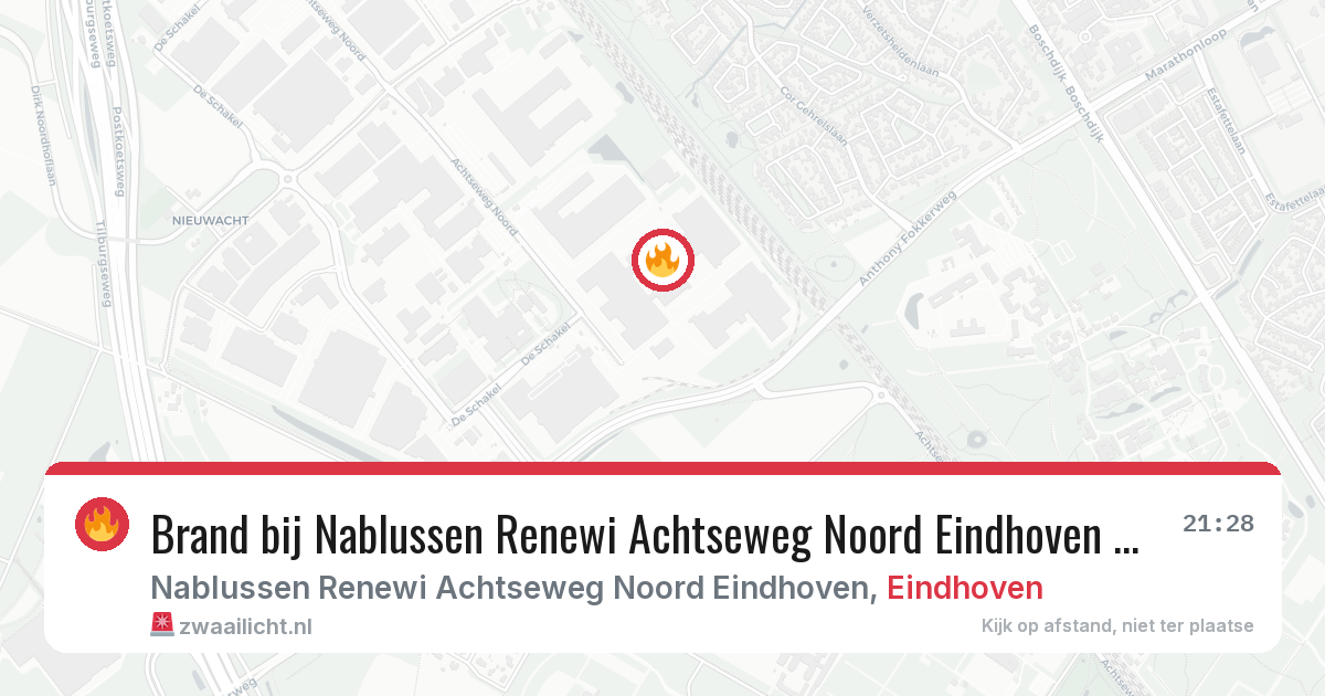 Brand bij Nablussen Renewi Achtseweg Noord Eindhoven in Eindhoven — 4 mrt 2026