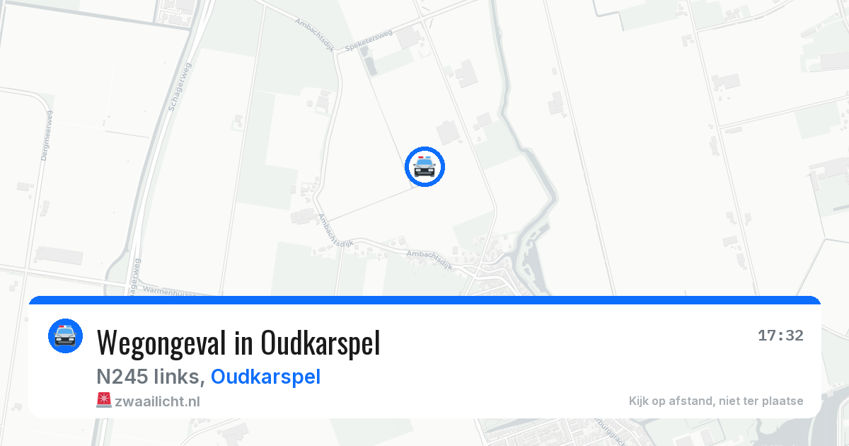 Wegongeval in Oudkarspel — 12 aug 2026