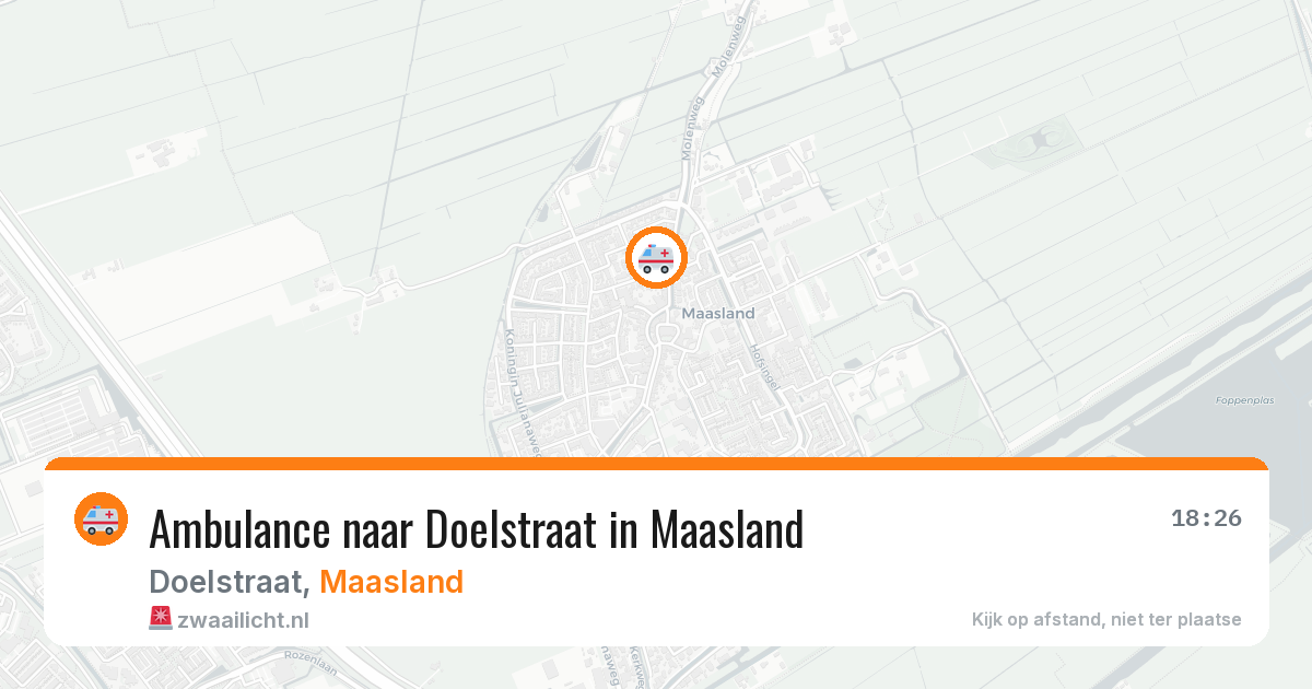 Ambulance naar Doelstraat in Maasland — 16 mei 2026