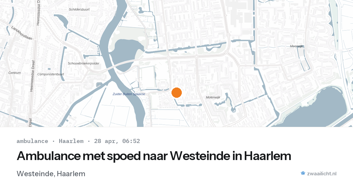 Ambulance met spoed naar Westeinde in Haarlem — 28 apr 2026