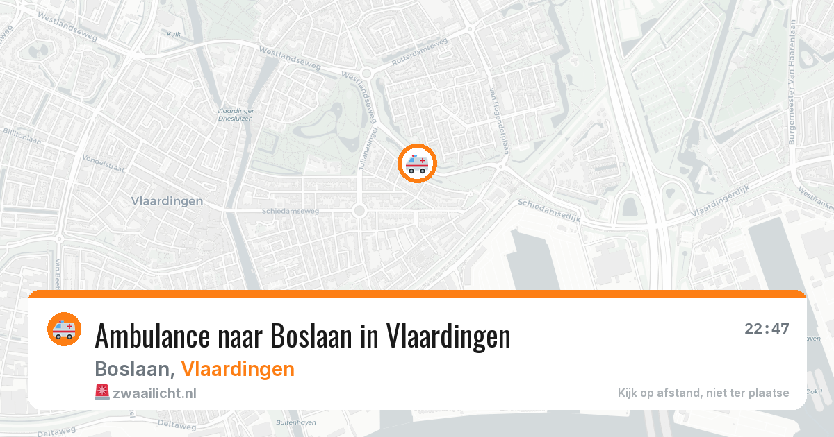 Ambulance naar Boslaan in Vlaardingen — 9 jul 2026