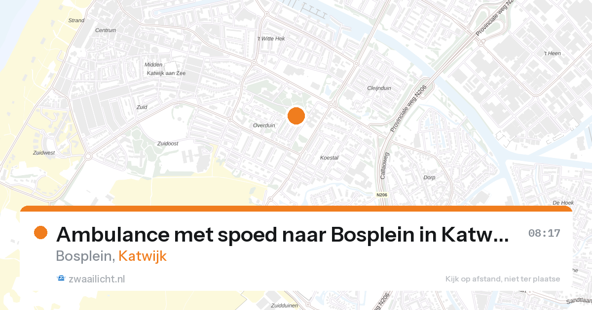 Ambulance met spoed naar Bosplein in Katwijk — 18 mei 2026