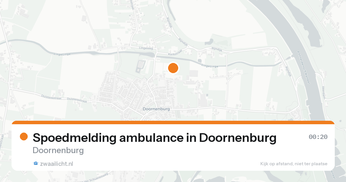 Spoedmelding ambulance in Doornenburg — 22 aug 2026