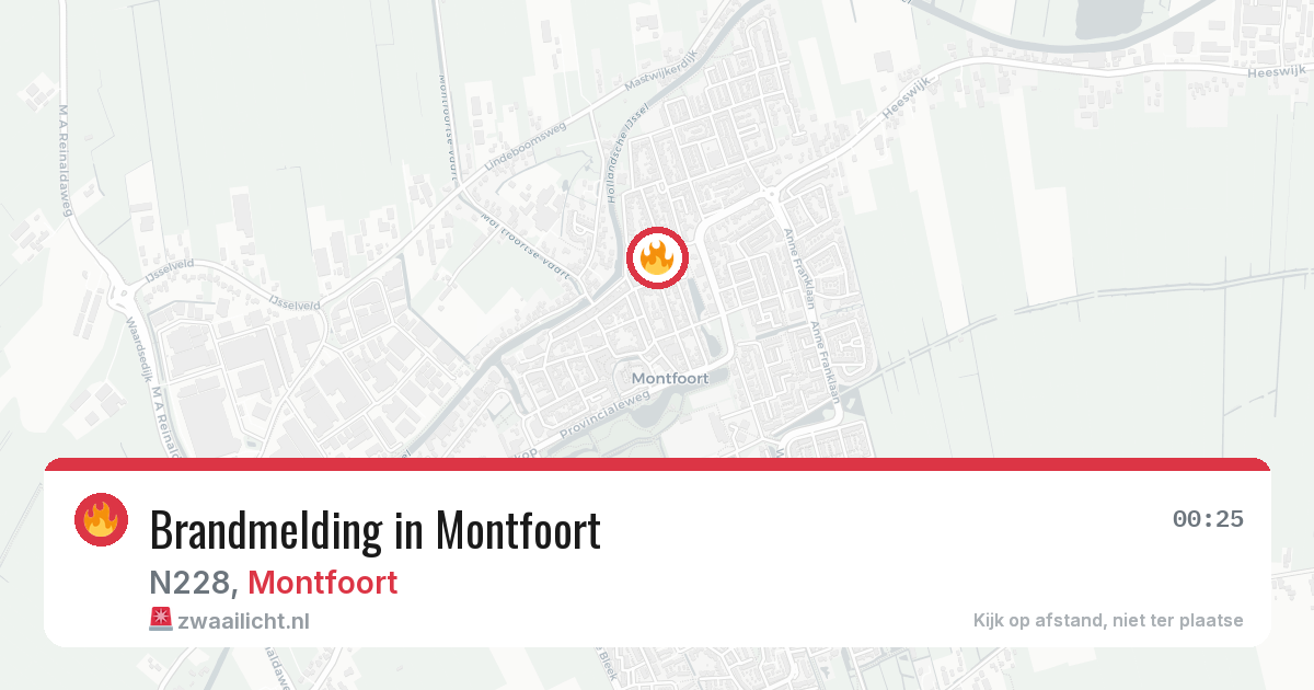 Brandmelding in Montfoort — 1 jul 2026