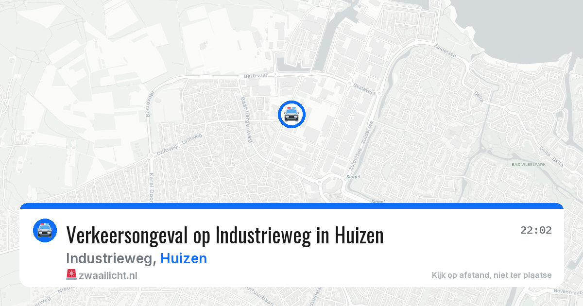 Verkeersongeval op Industrieweg in Huizen — 9 apr 2026
