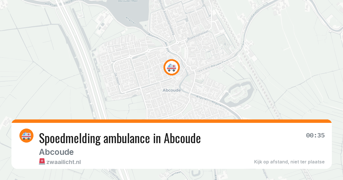 Spoedmelding ambulance in Abcoude — 25 mei 2026