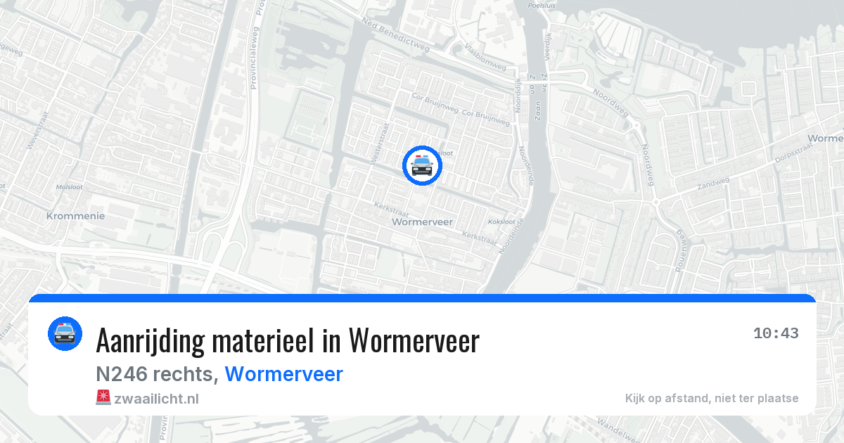 Aanrijding materieel in Wormerveer — 29 apr 2026