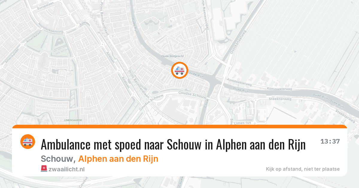 Ambulance met spoed naar Schouw in Alphen aan den Rijn — 28 jun 2026