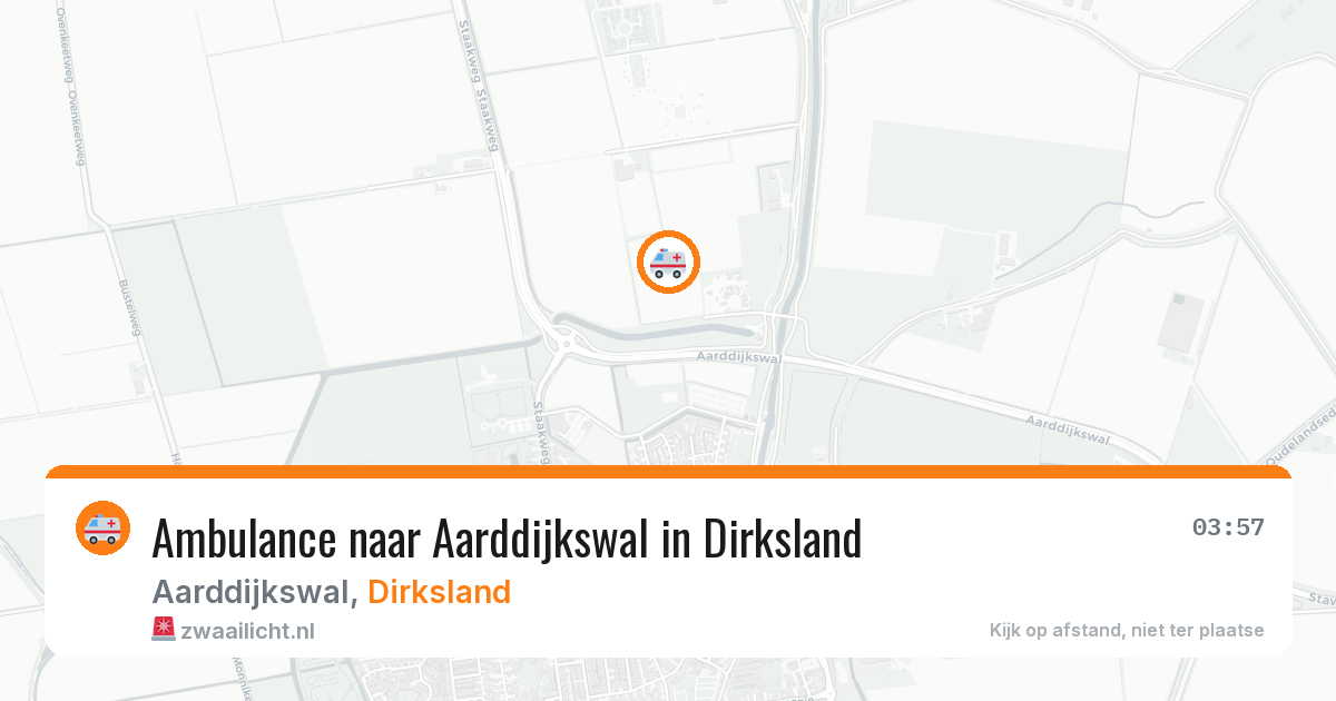 Ambulance naar Aarddijkswal in Dirksland — 17 mei 2026