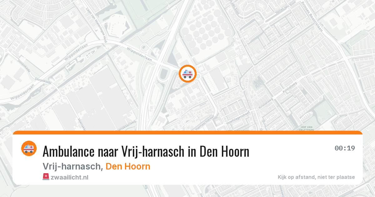 Ambulance naar Vrij-harnasch in Den Hoorn — 10 aug 2026