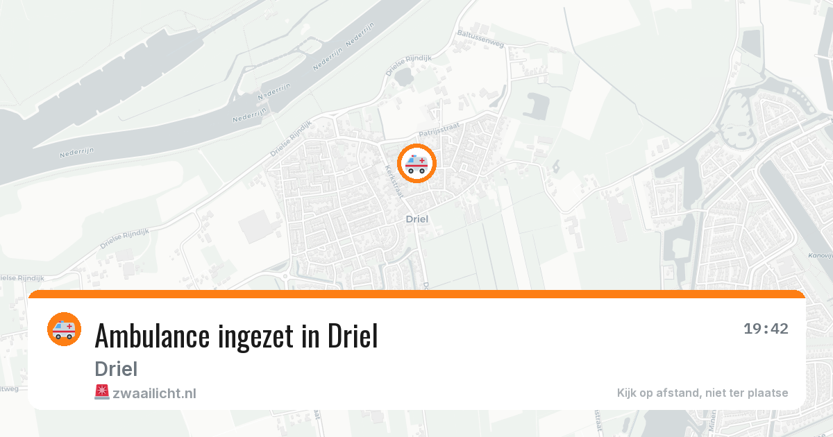 Ambulance ingezet in Driel — 13 jun 2026