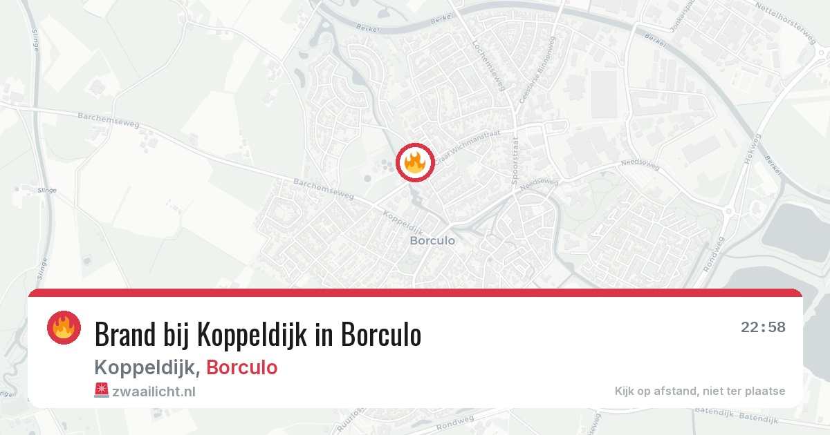 Brand bij Koppeldijk in Borculo — 17 jun 2026
