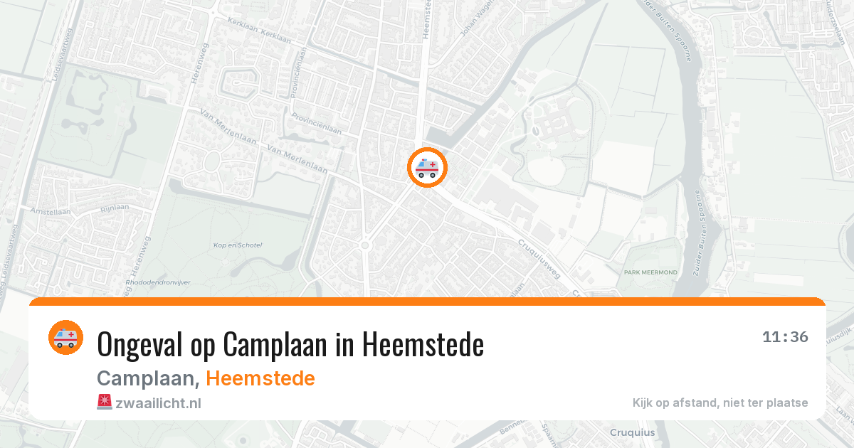 Ongeval op Camplaan in Heemstede — 20 mei 2026