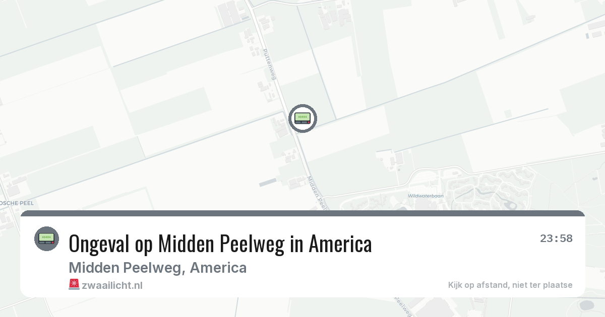 Ongeval op Midden Peelweg in America — 25 apr 2026