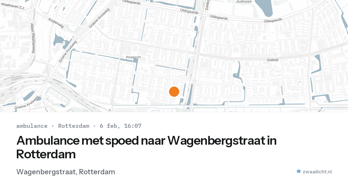 Ambulance met spoed naar Wagenbergstraat in Rotterdam — 6 feb 2026