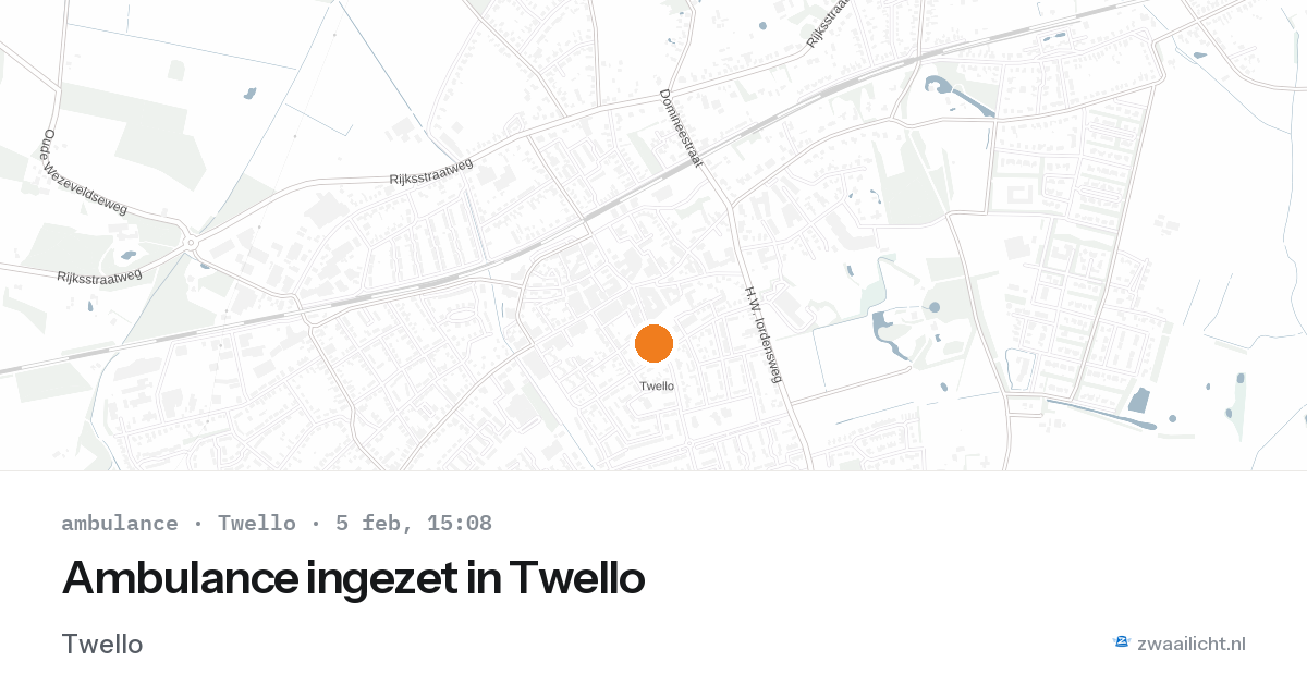 Ambulance ingezet in Twello — 5 feb 2026