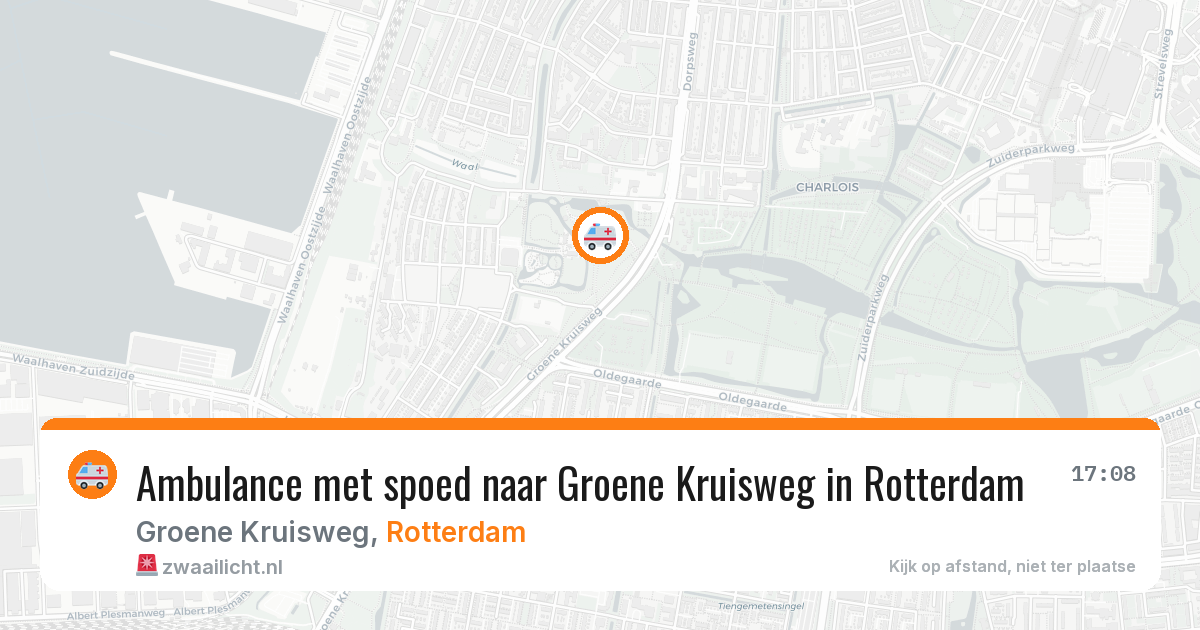 Ambulance met spoed naar Groene Kruisweg in Rotterdam — 3 jun 2026