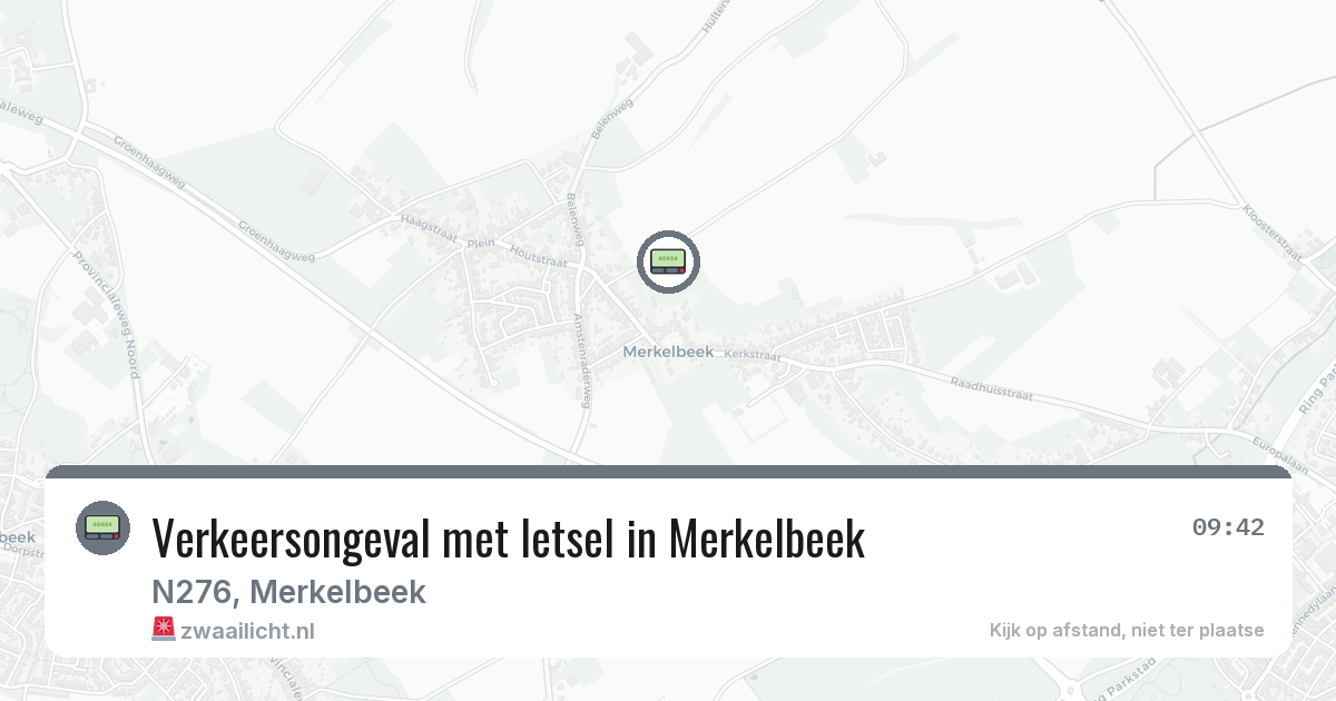 Verkeersongeval met letsel in Merkelbeek — 4 apr 2026