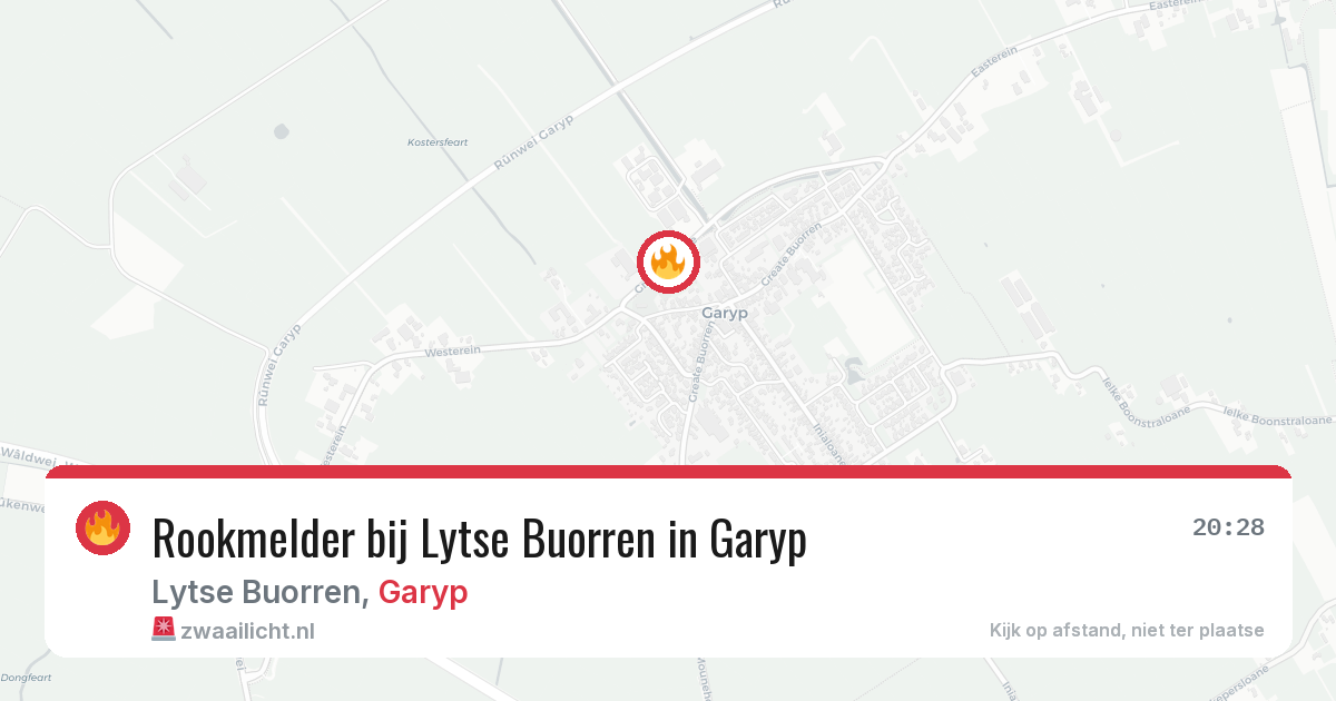 Rookmelder bij Lytse Buorren in Garyp — 7 mei 2026