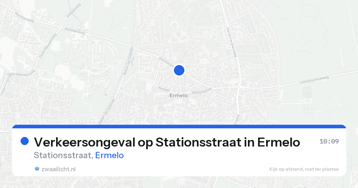 Verkeersongeval op Stationsstraat in Ermelo — 20 aug 2026