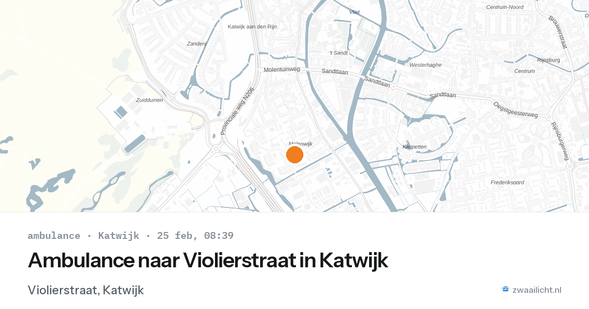 Ambulance naar Violierstraat in Katwijk — 25 feb 2026