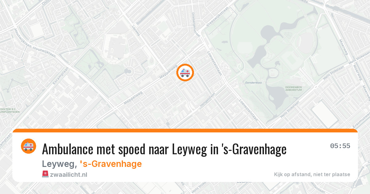 Ambulance met spoed naar Leyweg in 's-Gravenhage — 11 aug 2026
