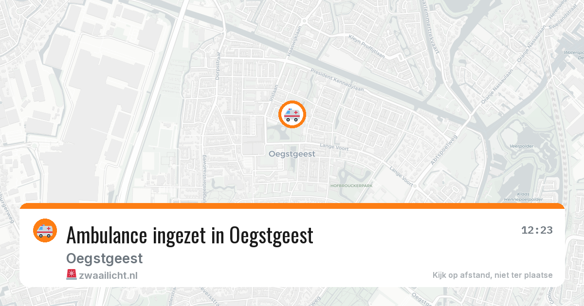 Ambulance ingezet in Oegstgeest — 8 jun 2026
