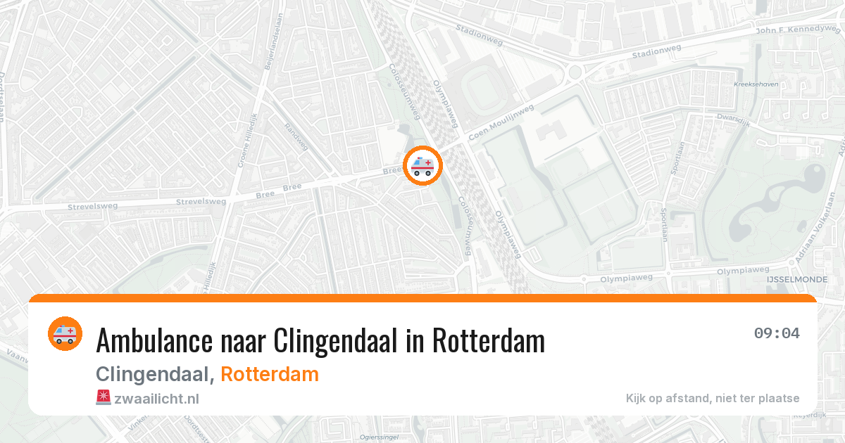 Ambulance naar Clingendaal in Rotterdam — 18 mrt 2026