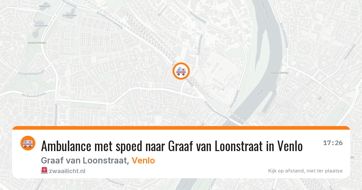 Ambulance met spoed naar Graaf van Loonstraat in Venlo — 4 aug 2026