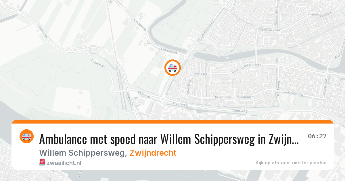 Ambulance met spoed naar Willem Schippersweg in Zwijndrecht — 11 apr 2026
