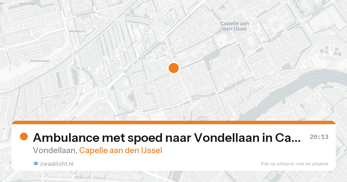 Ambulance met spoed naar Vondellaan in Capelle aan den IJssel — 23 aug 2026
