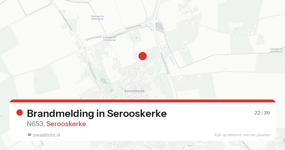 Brandmelding in Serooskerke — 17 aug 2026