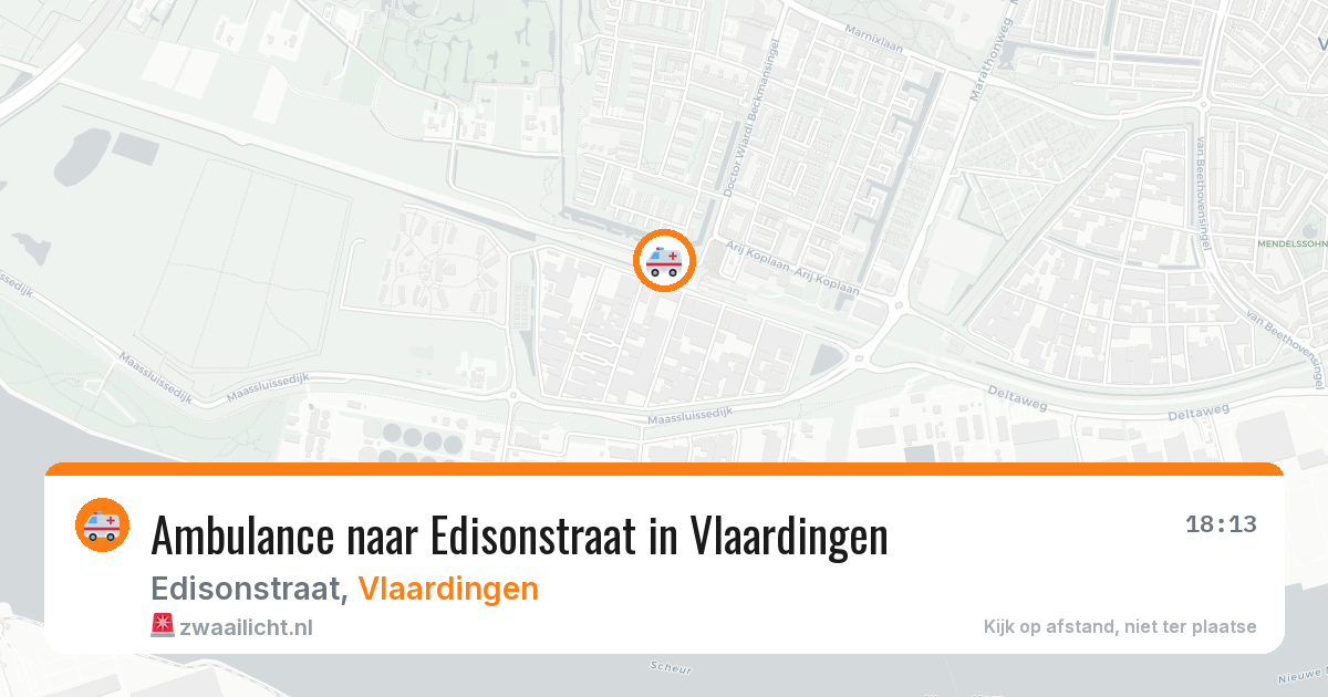 Ambulance naar Edisonstraat in Vlaardingen — 28 mei 2026