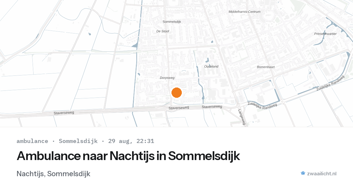 Ambulance naar Nachtijs in Sommelsdijk — 29 aug 2026