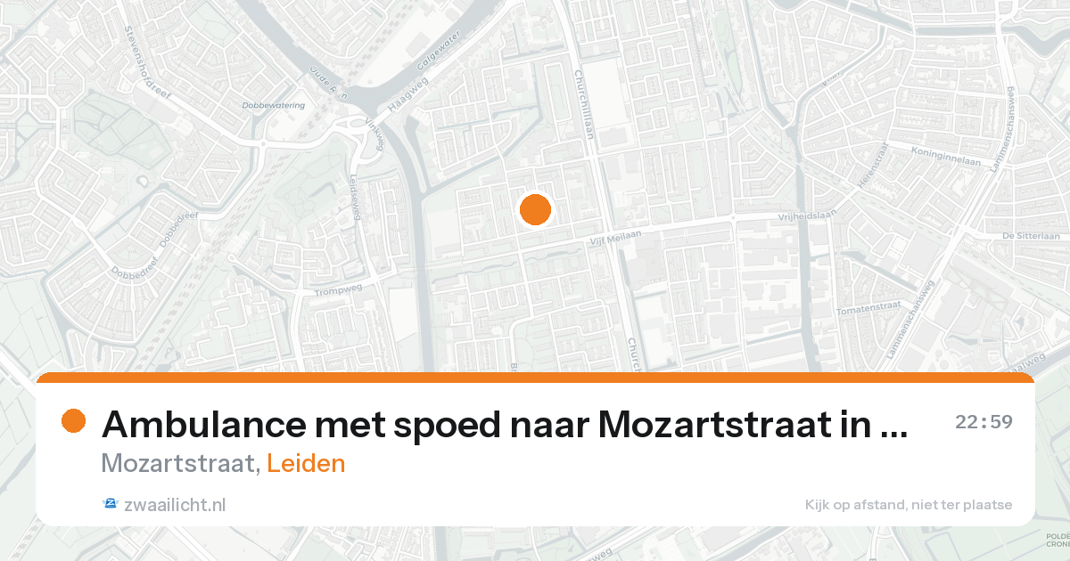 Ambulance met spoed naar Mozartstraat in Leiden — 19 aug 2026