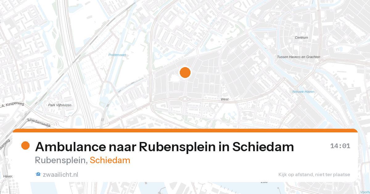 Ambulance naar Rubensplein in Schiedam — 27 aug 2026