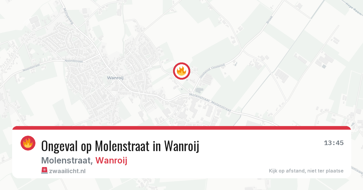 Ongeval op Molenstraat in Wanroij — 4 apr 2026