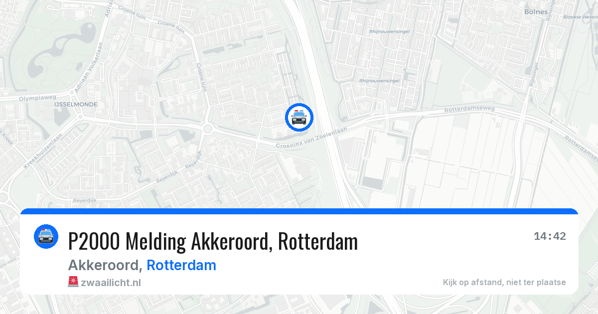 P2000 Melding Akkeroord, Rotterdam — 25 jun 2026