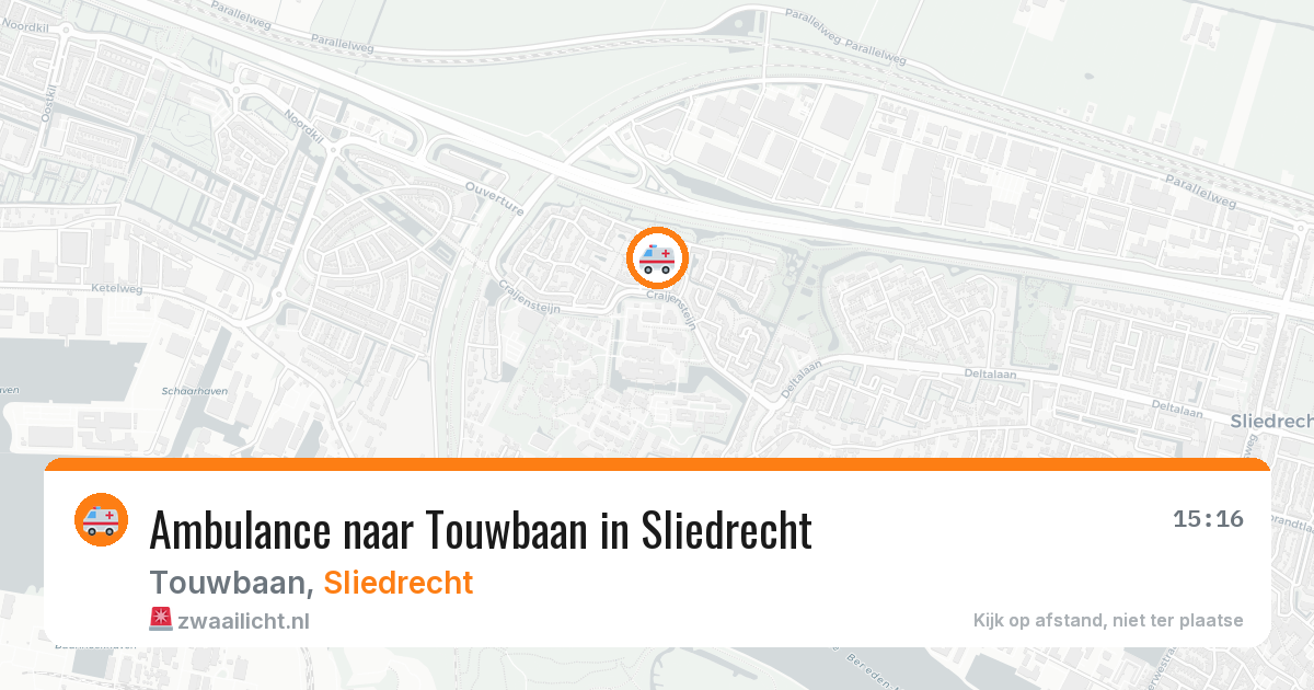 Ambulance naar Touwbaan in Sliedrecht — 31 mrt 2026
