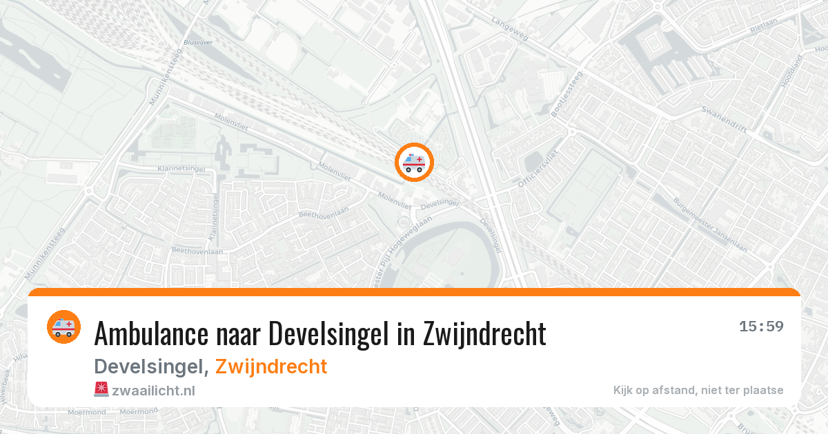 Ambulance naar Develsingel in Zwijndrecht — 15 jun 2026