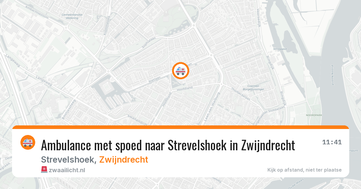 Ambulance met spoed naar Strevelshoek in Zwijndrecht — 7 jun 2026