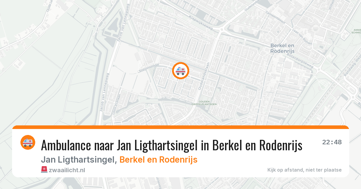 Ambulance naar Jan Ligthartsingel in Berkel en Rodenrijs — 28 mei 2026