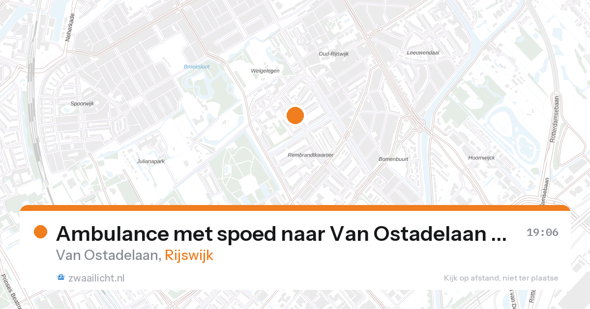 Ambulance met spoed naar Van Ostadelaan in Rijswijk — 26 aug 2026