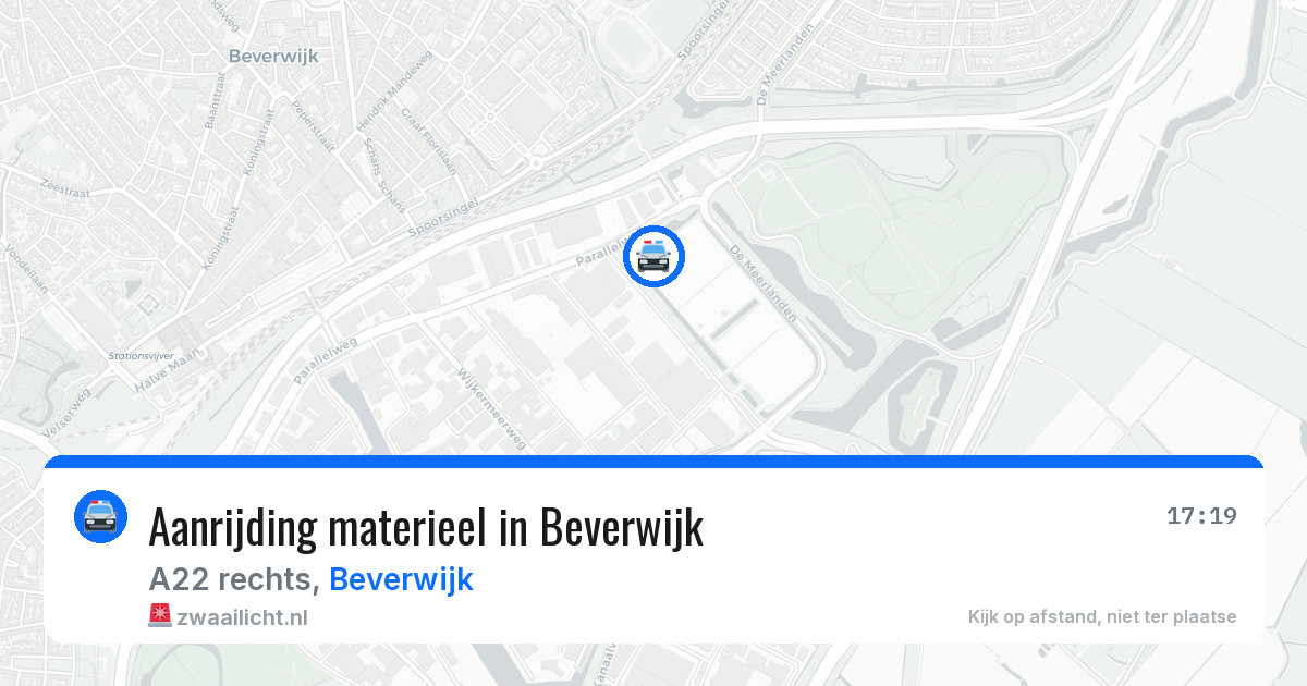 Aanrijding materieel in Beverwijk — 20 mrt 2026