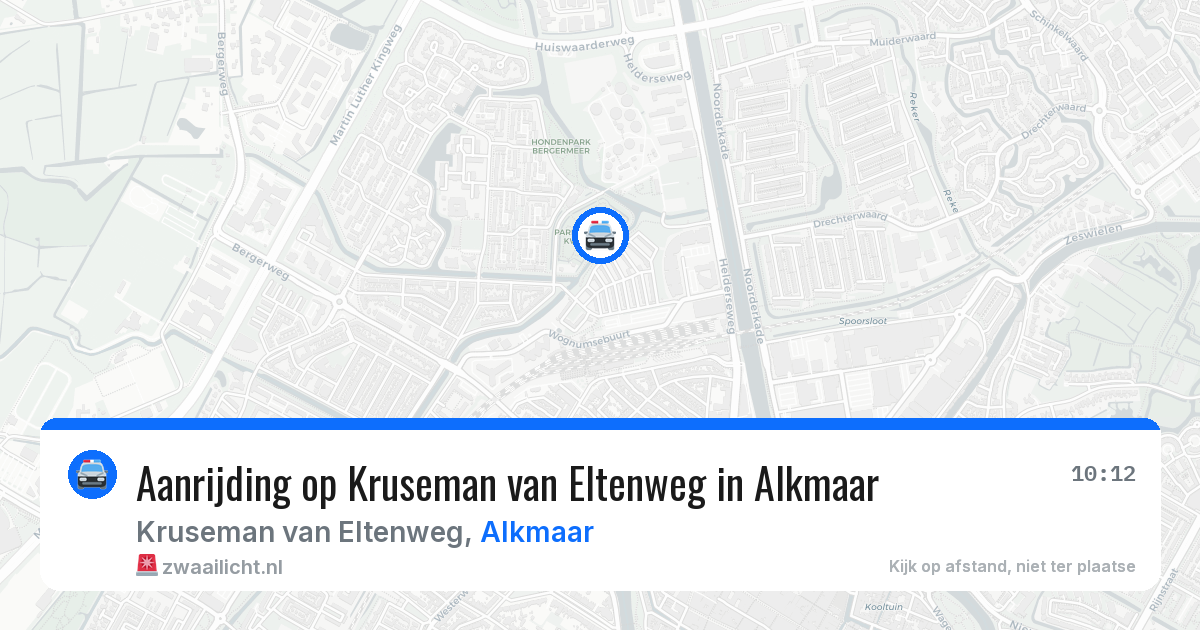 Aanrijding op Kruseman van Eltenweg in Alkmaar — 26 mrt 2026