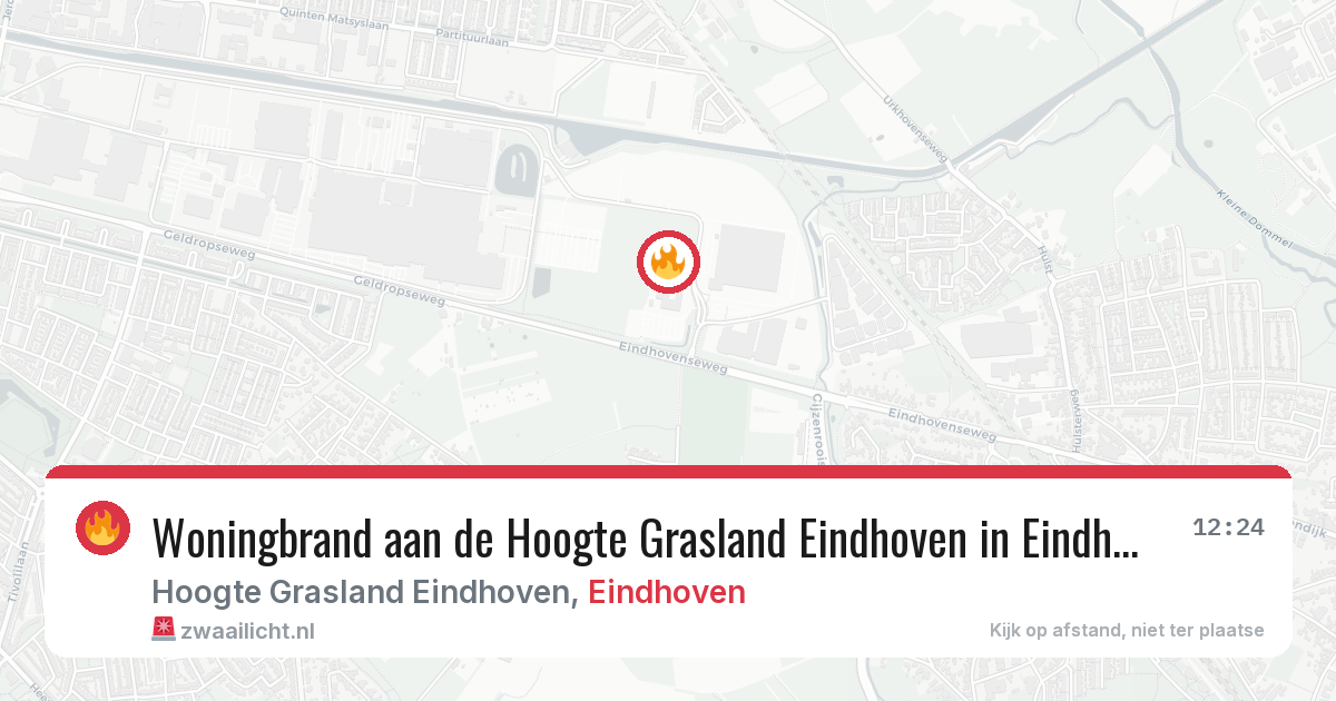 Woningbrand aan de Hoogte Grasland Eindhoven in Eindhoven — 24 jan 2026